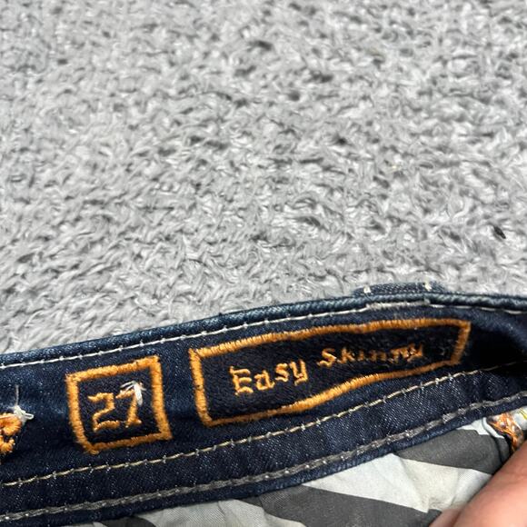 Rock Revival Jeans Womens 27 (31x31) Lilas Easy Skinny Blue Bling Western - Picture 6 of 11